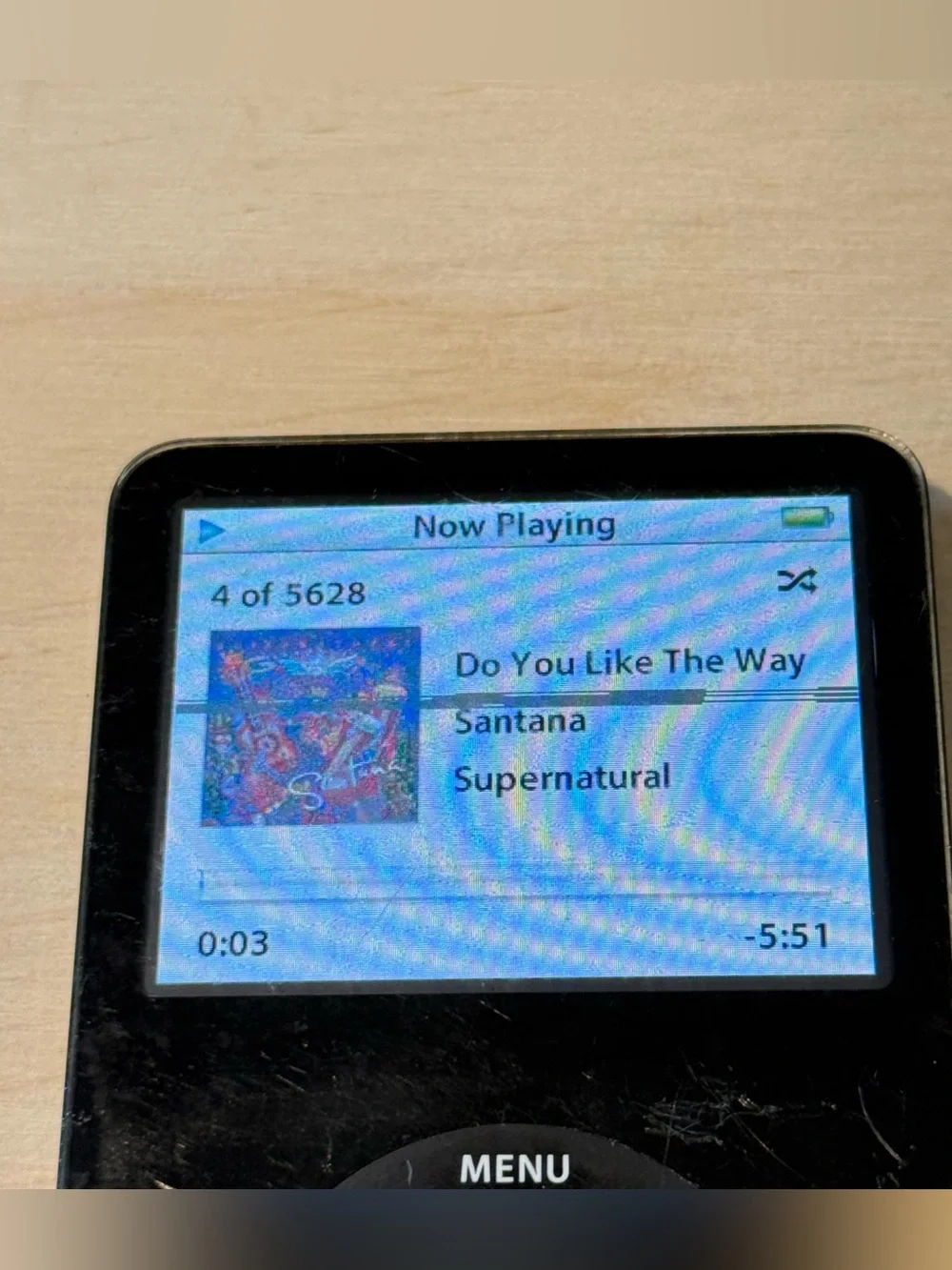 iPod Model:A1136 5thGen 30GB Wht Tested Great Bat 10-12hr w/5628-Song-Char Read